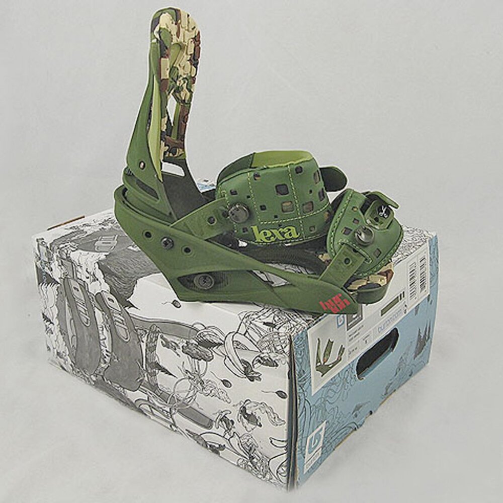 NEW Burton Lexa Snowboard Bindings!  Small  Green Camo